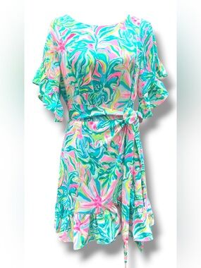 Lilly Pulitzer Darlah Stretch wrap Dress Size 12 XL NWOT